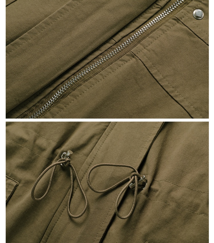 Plus velvet winter parka thick short coat