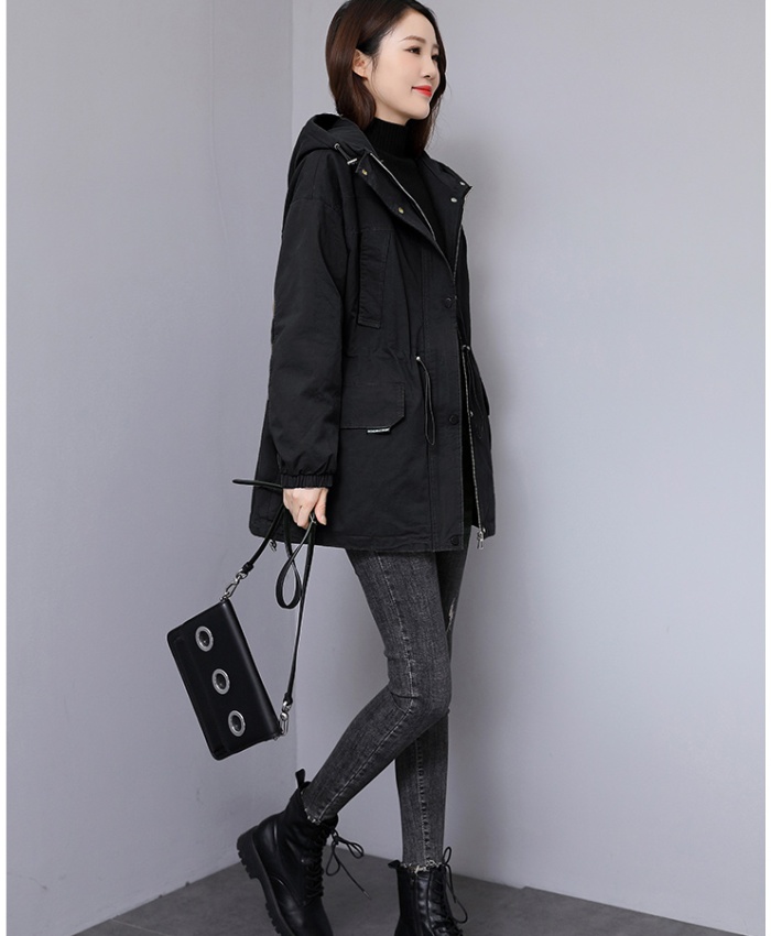 Plus velvet winter parka thick short coat