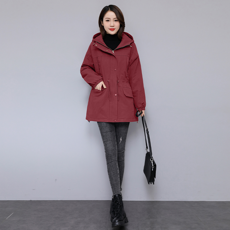 Plus velvet winter parka thick short coat