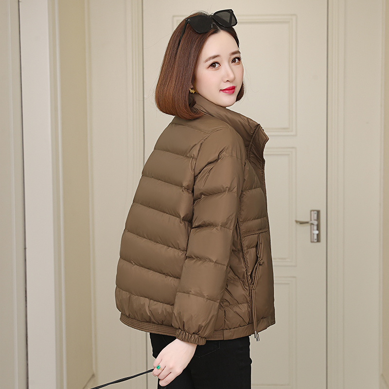 Thermal fashion light down coat slim short thin coat for women