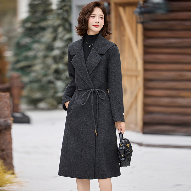 Frenum business suit two-sided wool woolen coat for women