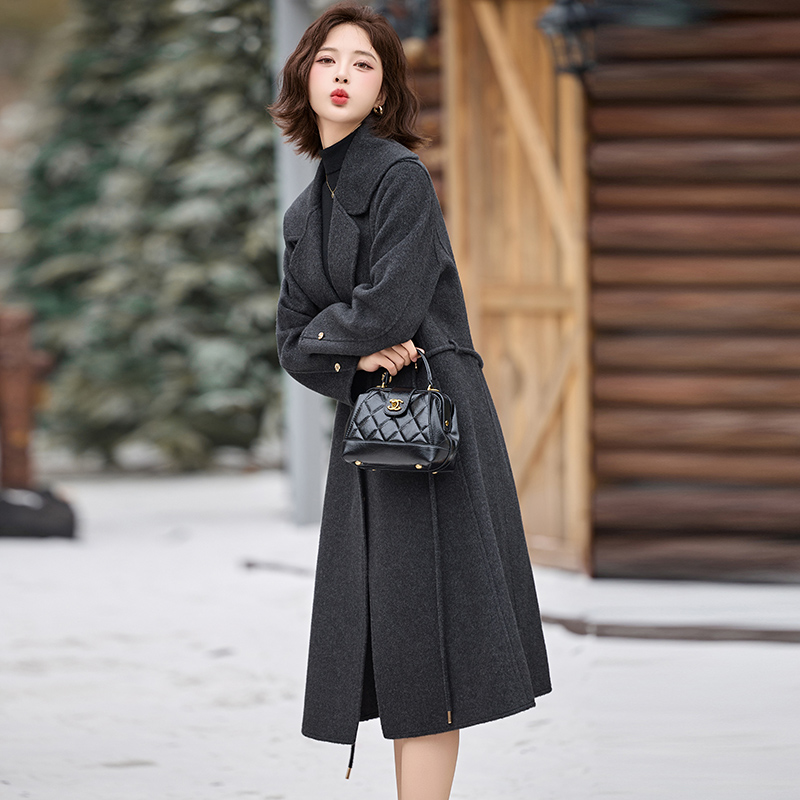 Frenum business suit two-sided wool woolen coat for women