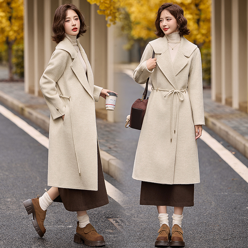 Frenum business suit two-sided wool woolen coat for women