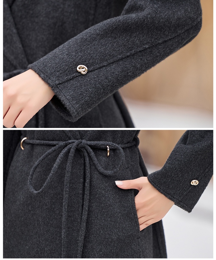 Frenum business suit two-sided wool woolen coat for women