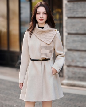 Two-sided winter cloak thermal fashion woolen coat