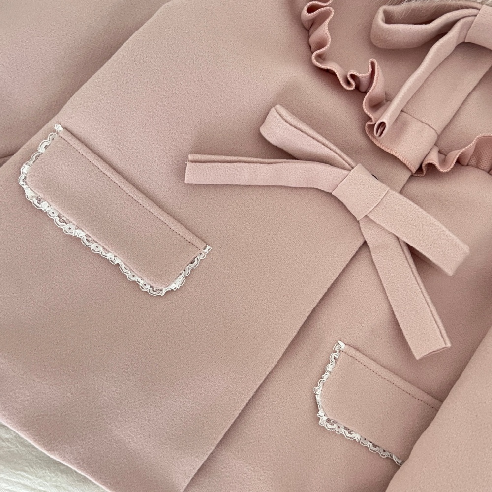 Japanese style lovely jacket strawberries short skirt a set