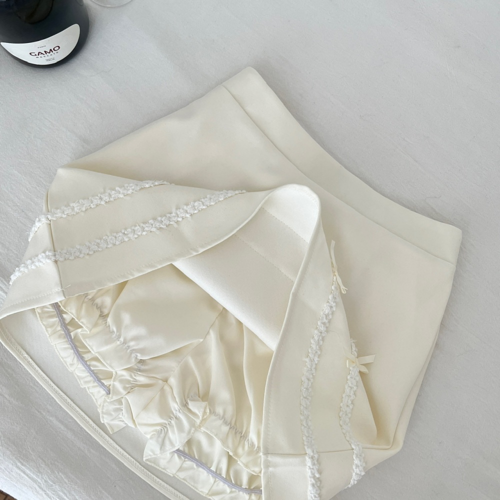 V-neck rhinestone tops lace skirt a set