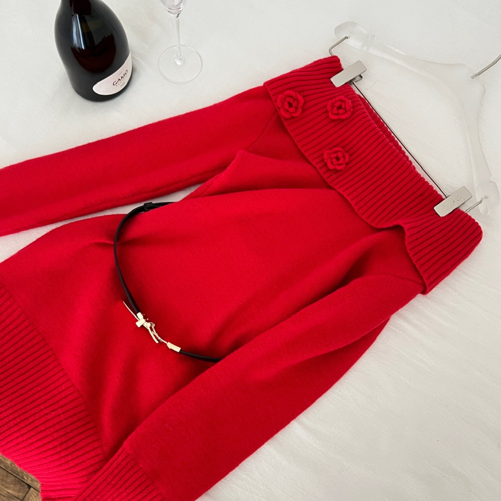 Autumn and winter christmas package hip dress for women