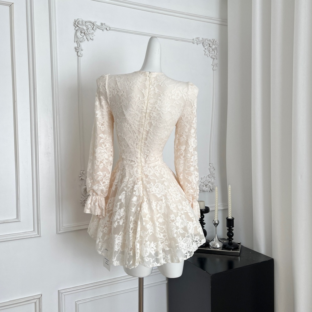 Pinched waist France style dress lace Sexy underwear