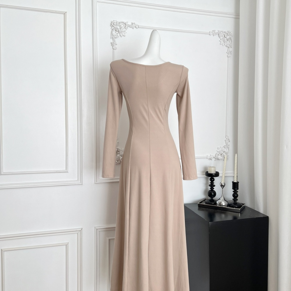 Bottoming inside the ride knitted dress for women