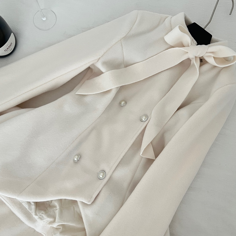 Clipping elegant temperament woolen coat a set