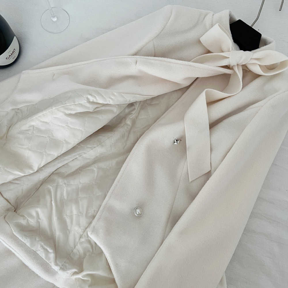 Clipping elegant temperament woolen coat a set