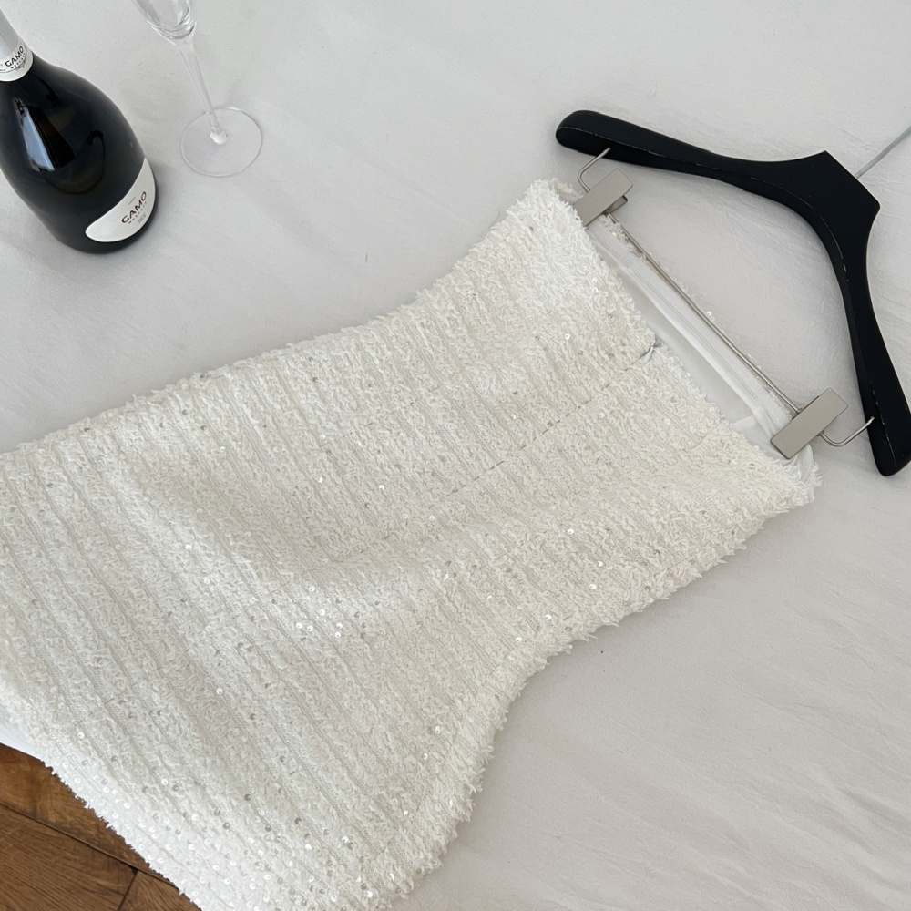 Splice wrapped chest sexy slim package hip dress