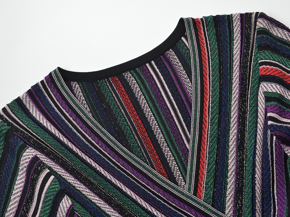 Temperament knitted slim V-neck dress