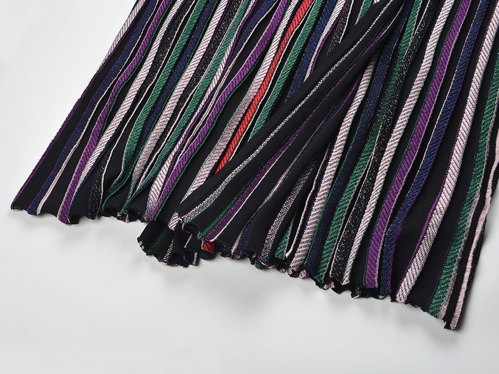 Temperament knitted slim V-neck dress