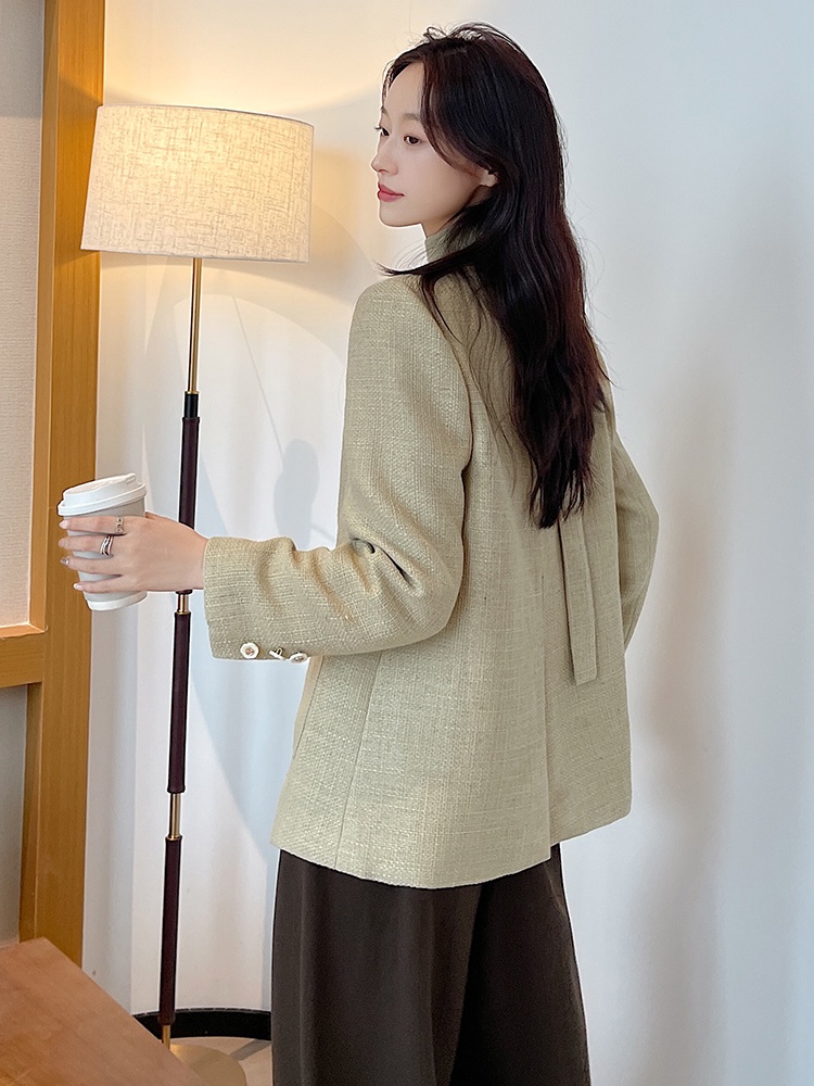 Temperament spring coat elegant flax business suit