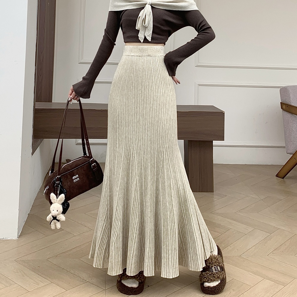 High waist skirt drape long skirt for women