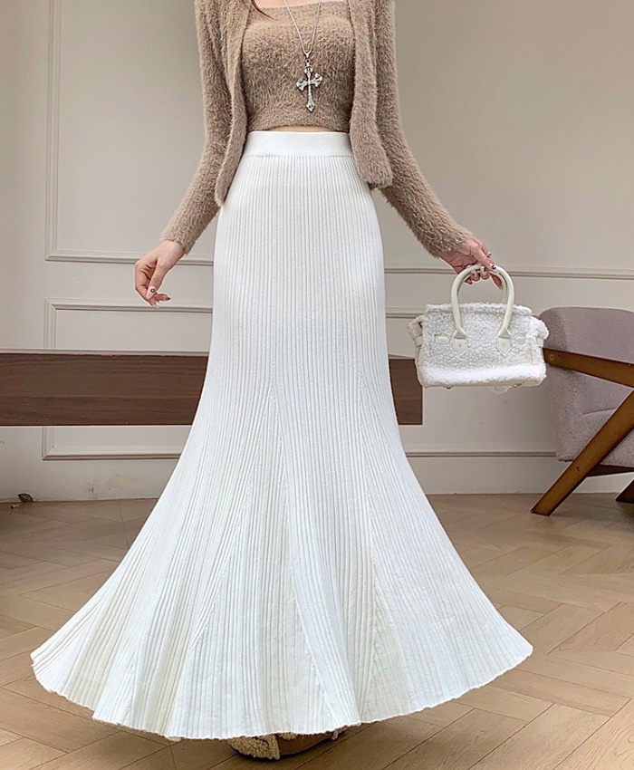 High waist skirt drape long skirt for women