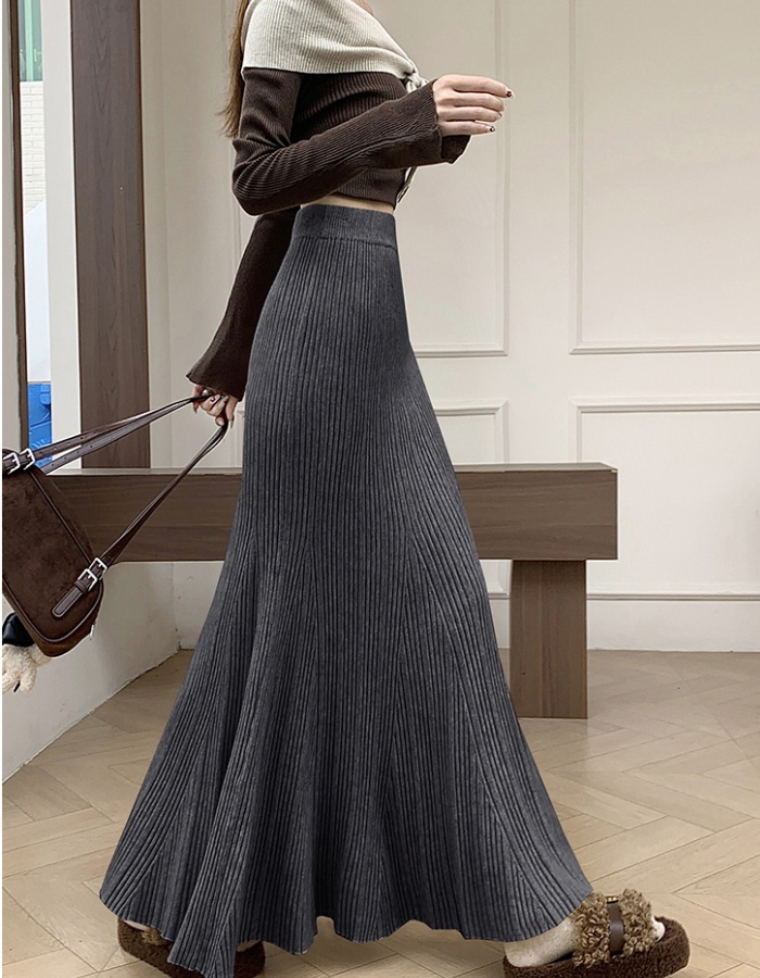 High waist skirt drape long skirt for women