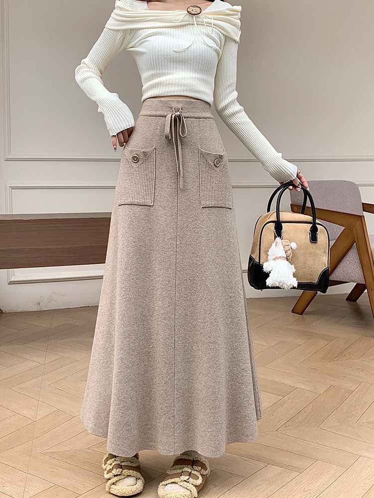 Autumn and winter skirt long skirt for women