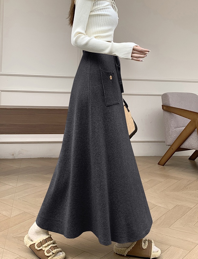 Autumn and winter skirt long skirt for women