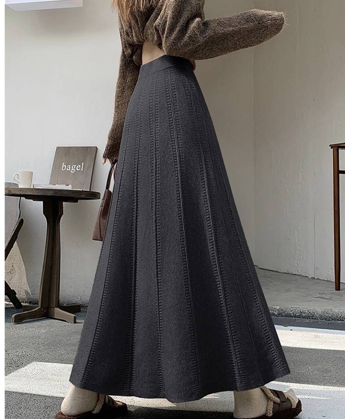 Winter thick long skirt hip skirt for women