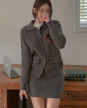 Korean style sweater temperament shirt 2pcs set