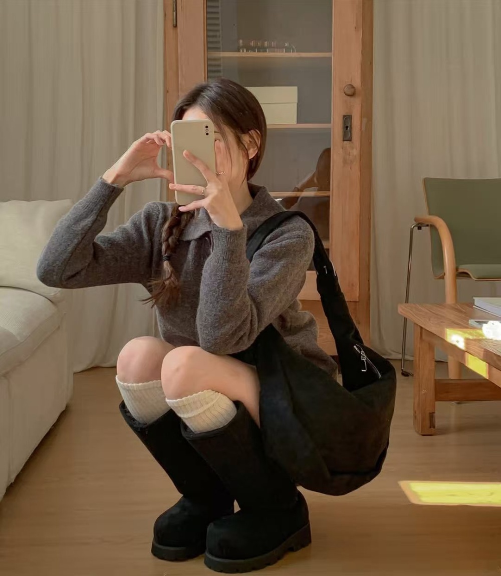 Korean style sweater temperament shirt 2pcs set