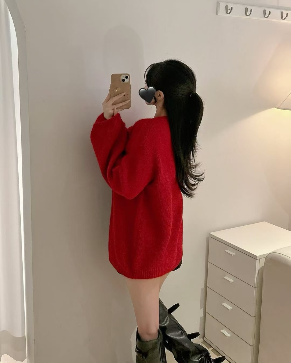 Knitted cardigan wrapped chest vest a set for women