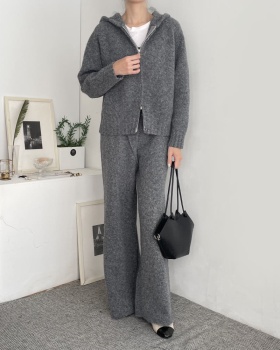 Korean style show young tops loose casual pants 2pcs set