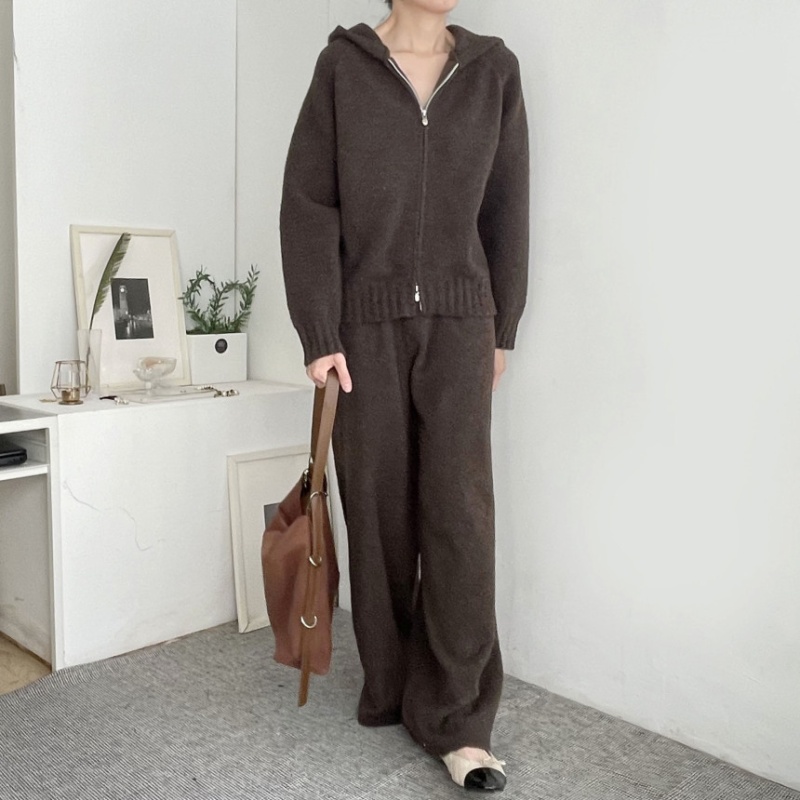 Korean style show young tops loose casual pants 2pcs set