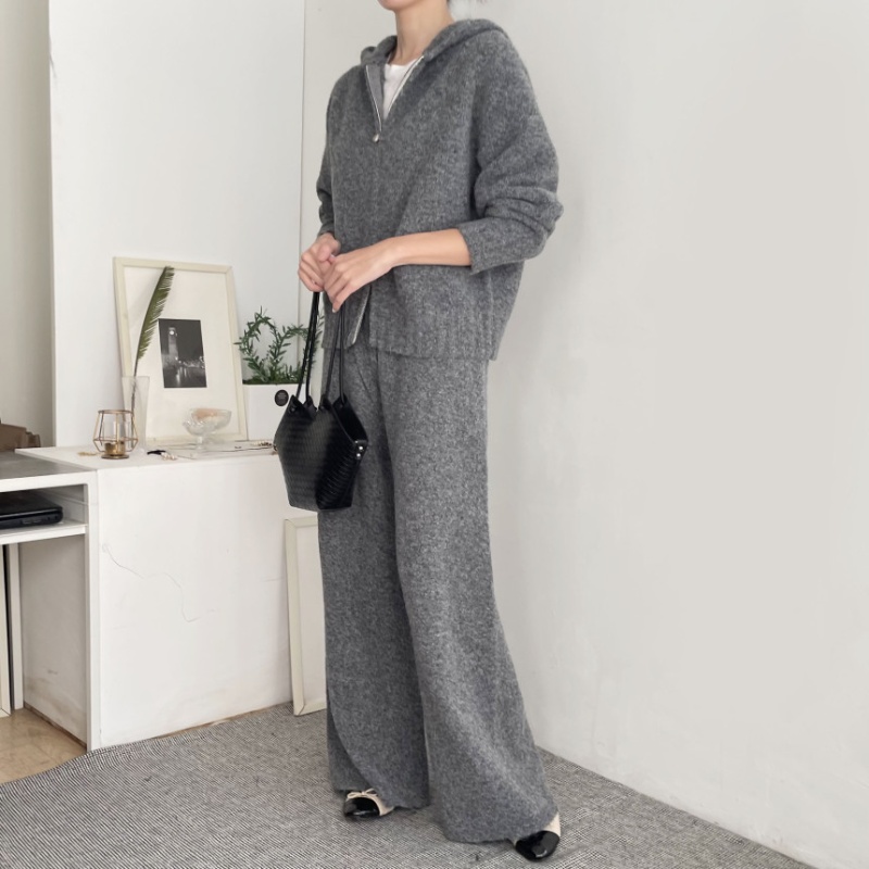 Korean style show young tops loose casual pants 2pcs set