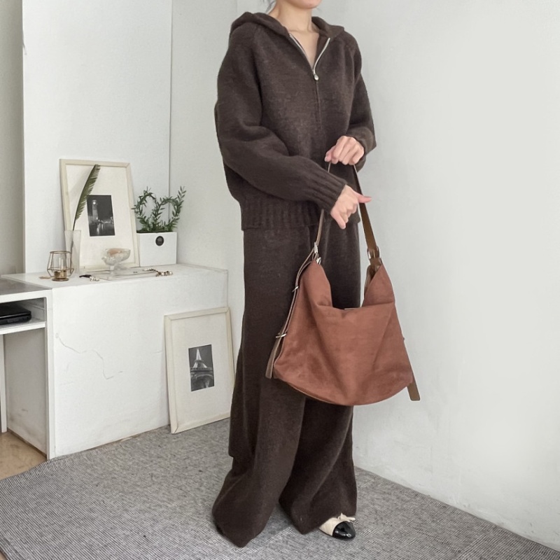 Korean style show young tops loose casual pants 2pcs set