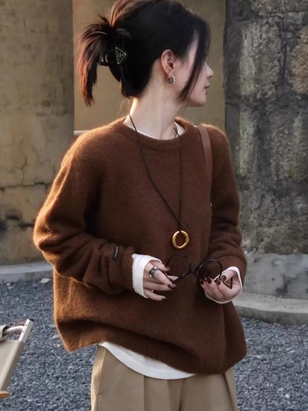 Loose pullover autumn and winter wool sweater