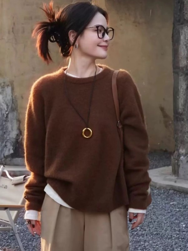 Loose pullover autumn and winter wool sweater