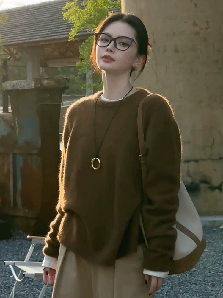 Loose pullover autumn and winter wool sweater