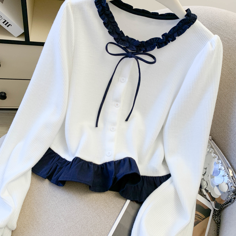 Show young college style niche long sleeve shirt for women