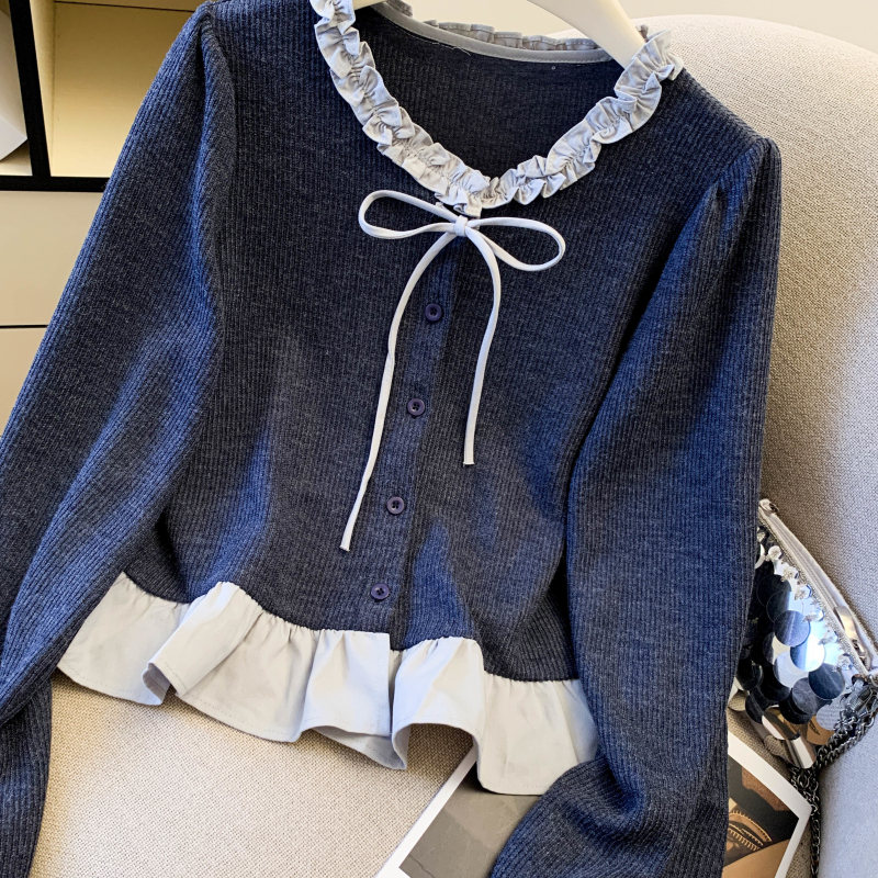 Show young college style niche long sleeve shirt for women