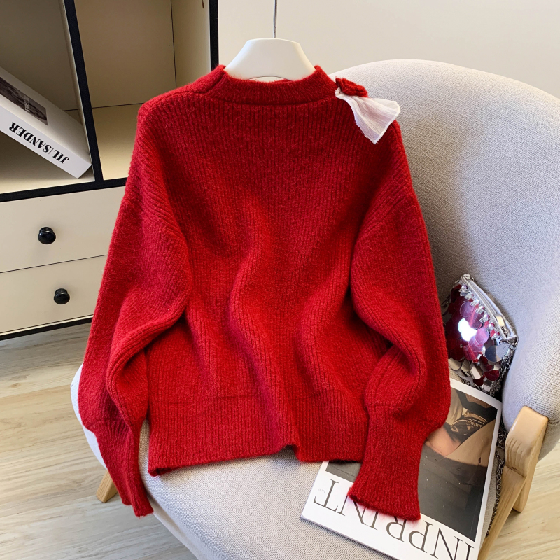 Hollow stereoscopic France style niche sweater
