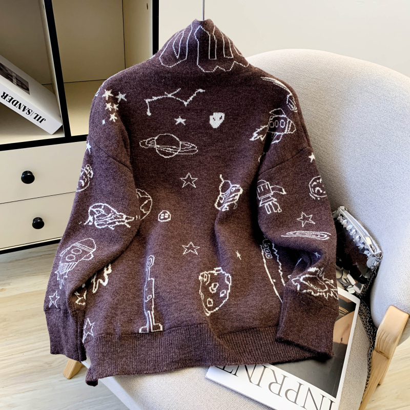 Plus velvet bottoming shirt loose sweater for women