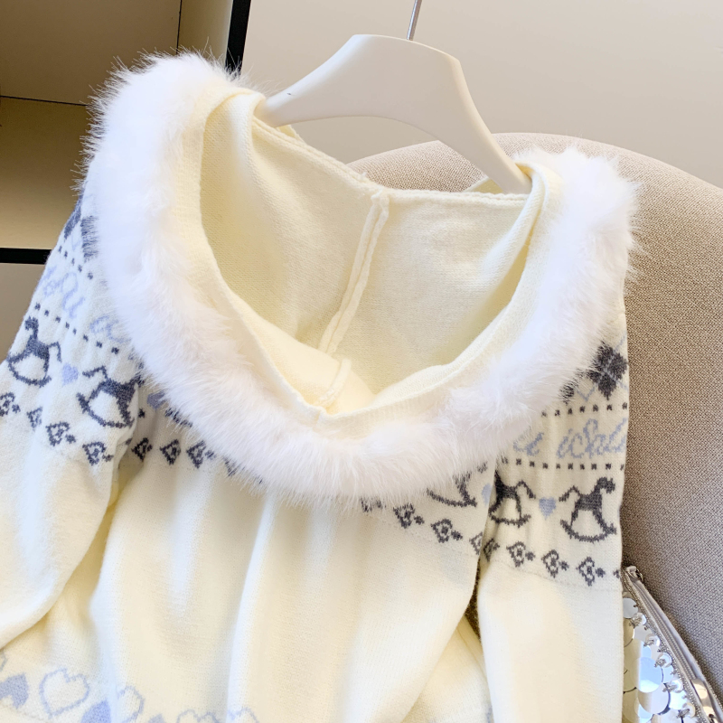 American style retro coat jacquard tops for women