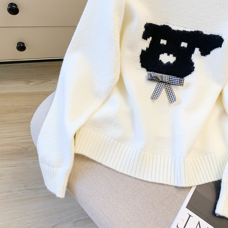 Autumn and winter puppy tops knitted sweater for women
