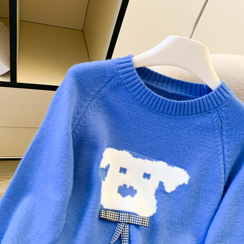 Autumn and winter puppy tops knitted sweater for women
