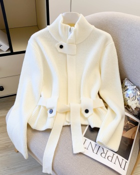 Cstand collar sweater temperament cardigan for women