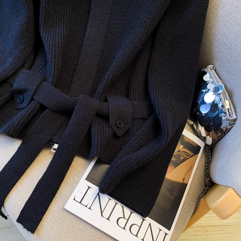 Cstand collar sweater temperament cardigan for women