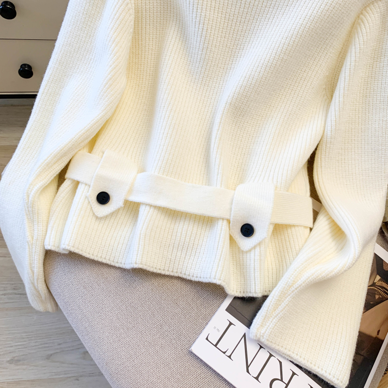 Cstand collar sweater temperament cardigan for women