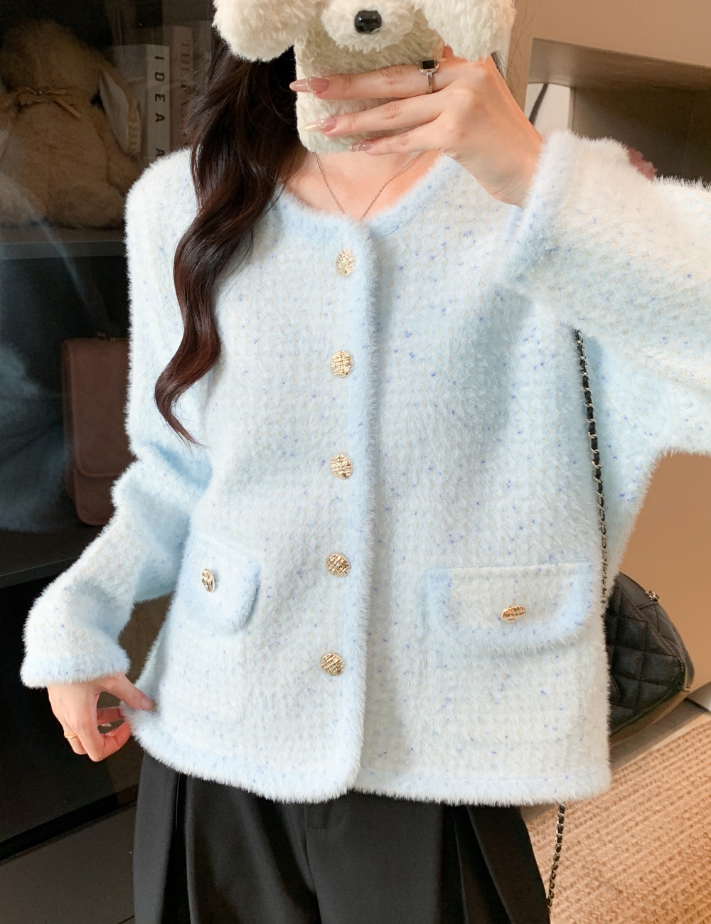 Chanelstyle coat tops for women