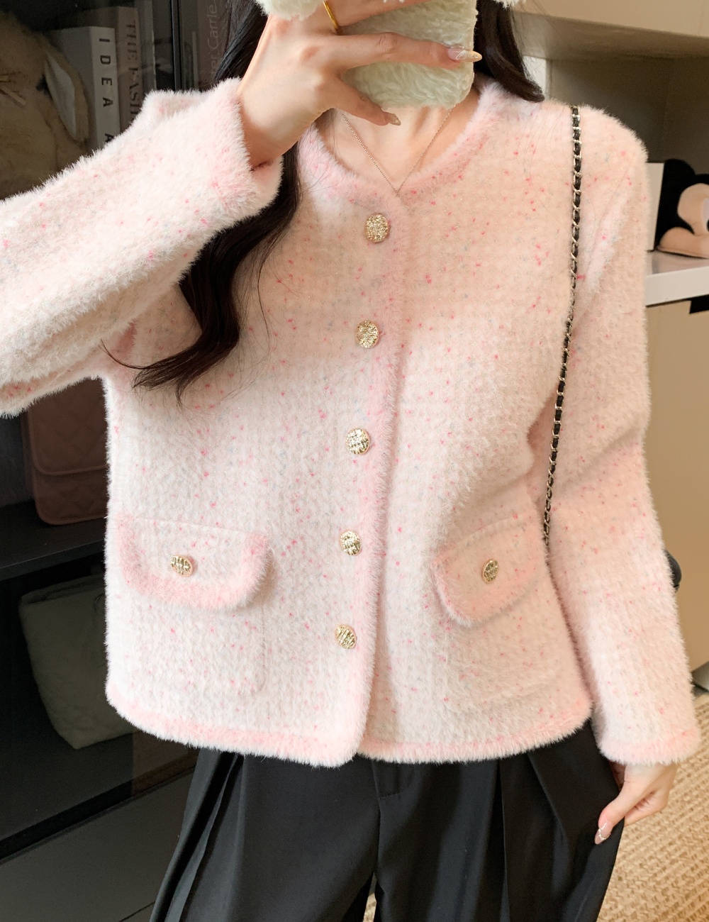 Chanelstyle coat tops for women