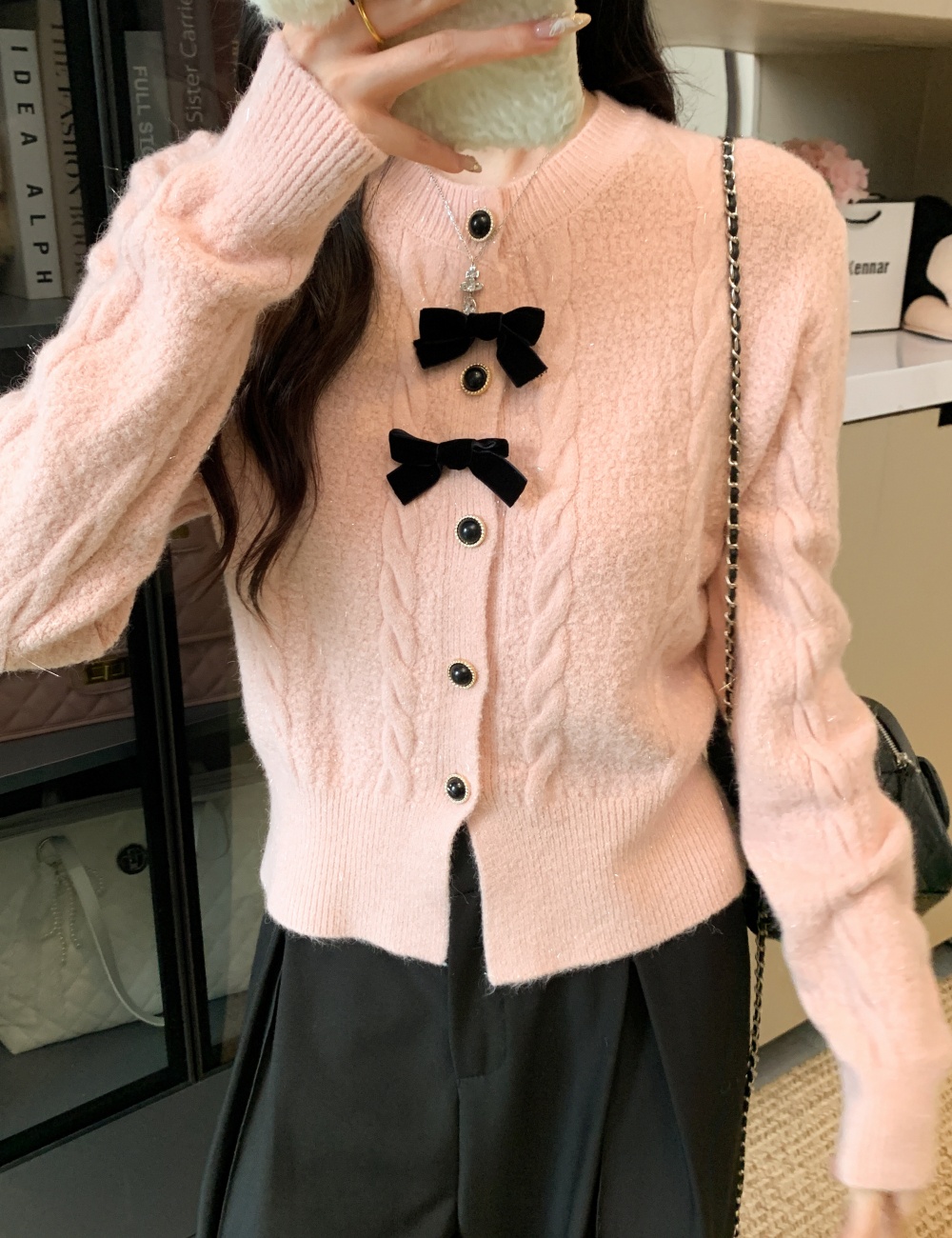 Temperament twist autumn and winter sweater for women