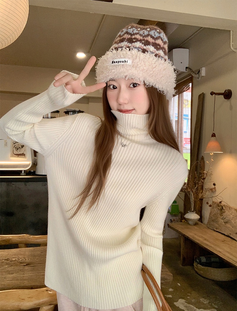 Autumn and winter sweater knitted bottoming shirt for women